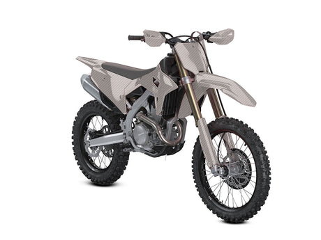 Rwraps 5D Carbon Fiber Epoxy Silver Dirt Bike Wraps