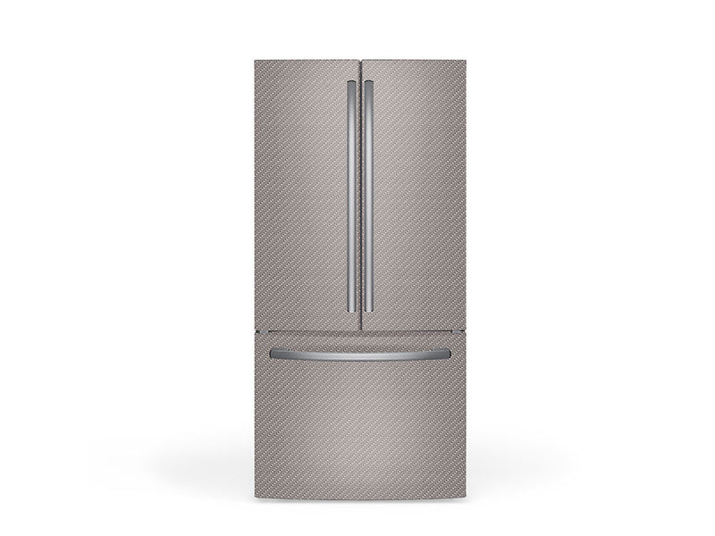 Rwraps 5D Carbon Fiber Epoxy Silver DIY Built-In Refrigerator Wraps