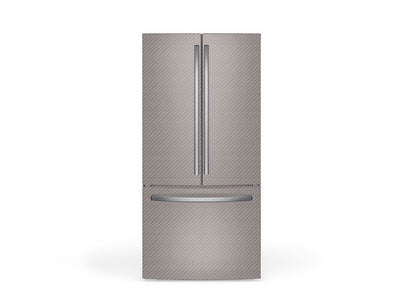 Rwraps 5D Carbon Fiber Epoxy Silver DIY Built-In Refrigerator Wraps