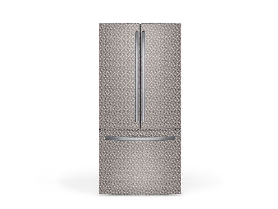 Rwraps 5D Carbon Fiber Epoxy Silver DIY Built-In Refrigerator Wraps