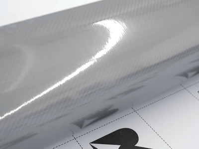 Rwraps 5D Epoxy Silver Carbon Fiber Film~Rwraps 5D Epoxy Silver Carbon Fiber Vinyl Roll~2