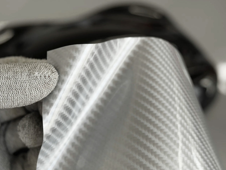 Rwraps 5D Epoxy Silver Carbon Fiber Film~Rwraps 5D Epoxy Silver Carbon Fiber Vinyl Sheet~3