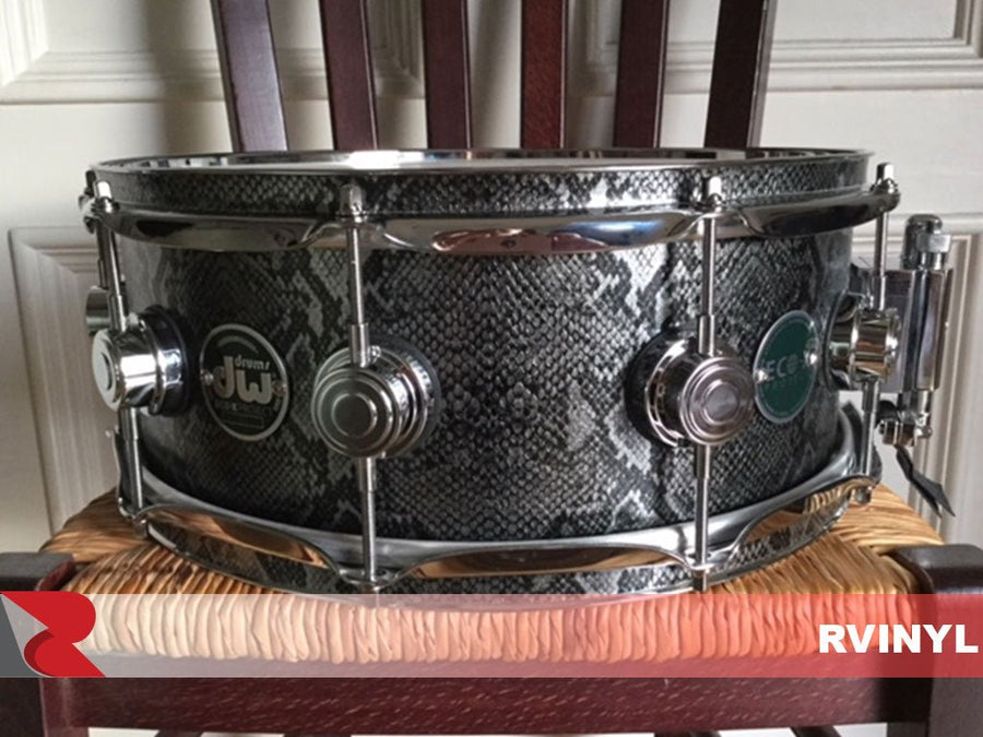Rwraps™ Black Snakeskin Drum Skin Wrap