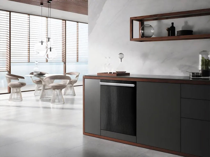 Rwraps™ Brushed Aluminum Black Wrapped Dishwasher Example