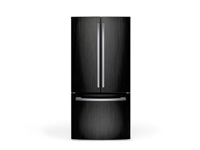 Rwraps Brushed Aluminum Black DIY Built-In Refrigerator Wraps