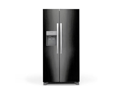 Rwraps™ Brushed Aluminum Black Refrigerator Wraps