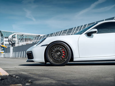 Rwraps™ Brushed Aluminum Black Wrapped Rim Example