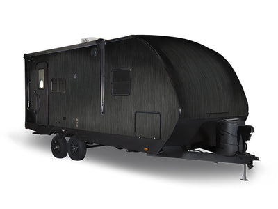 Rwraps Brushed Aluminum Black 5th Wheel Travel Trailer Wraps