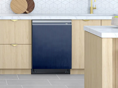Rwraps™ Brushed Aluminum Blue Custom Dishwasher Cover