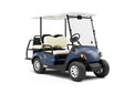 Rwraps™ Brushed Aluminum Blue Vinyl Golf Cart Wrap