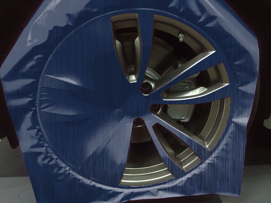 Rwraps™ Brushed Aluminum Blue Custom Wheel Installation Process