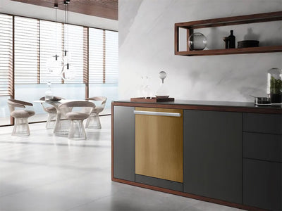 Rwraps™ Brushed Aluminum Gold Wrapped Dishwasher Example