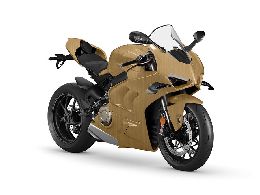 Rwraps Brushed Aluminum Gold Motorcycle Wraps