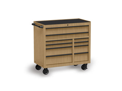 Rwraps™ Brushed Aluminum Gold Tool Cabinet Wraps