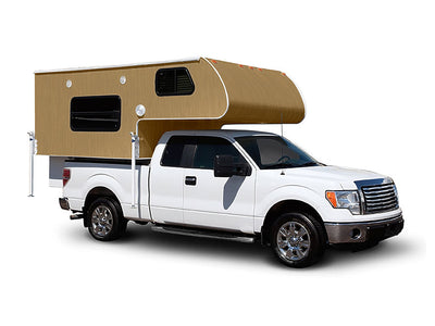Rwraps Brushed Aluminum Gold Truck Camper Wraps