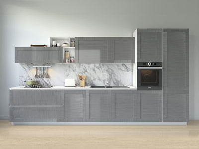 Rwraps™ Brushed Aluminum Gray Kitchen Cabinet Wraps