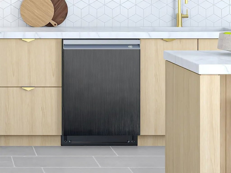 Rwraps™ Brushed Aluminum Gunmetal Custom Dishwasher Cover