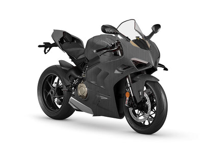 Rwraps Brushed Aluminum Gunmetal Motorcycle Wraps