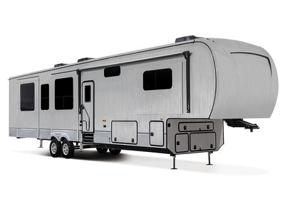 Rwraps Brushed Aluminum Silver Do-It-Yourself 5th Wheel Travel Trailer Wraps