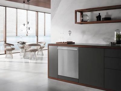 Rwraps™ Brushed Aluminum Silver Wrapped Dishwasher Example