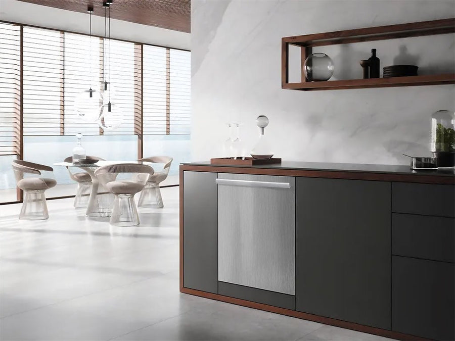 Rwraps™ Brushed Aluminum Silver Wrapped Dishwasher Example