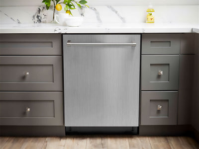Rwraps™ Brushed Aluminum Silver Dishwasher Wraps
