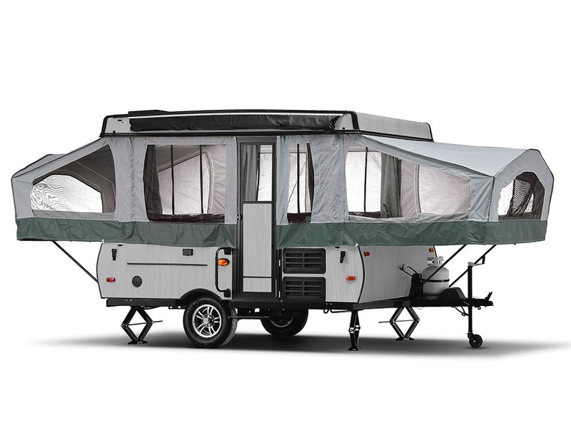 Rwraps Brushed Aluminum Silver Pop-Up Camper