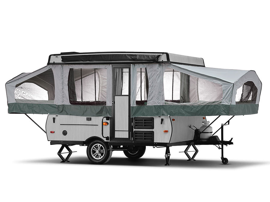Rwraps Brushed Aluminum Silver Pop-Up Camper