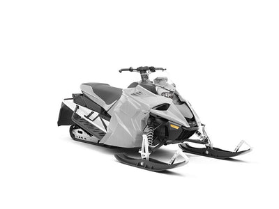 Rwraps™ Brushed Aluminum Silver Vinyl Snowmobile Wrap