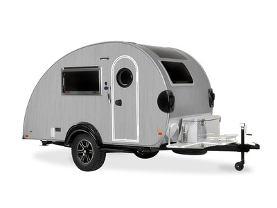 Rwraps Brushed Aluminum Silver DIY Tear Drop Trailer Wraps