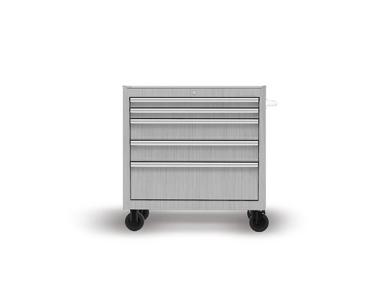 Rwraps Brushed Aluminum Silver DIY Tool Cabinet Wraps