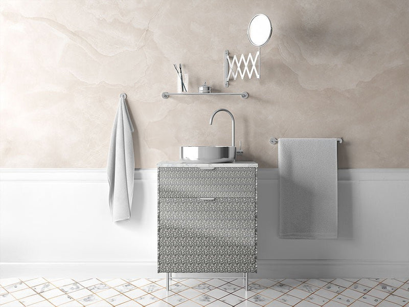 Rwraps™ Camouflage 3D Fractal Silver Bathroom Cabinet Wraps