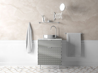 Rwraps™ Camouflage 3D Fractal Silver Bathroom Cabinet Wraps