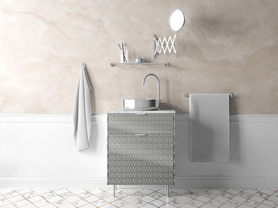 Rwraps™ Camouflage 3D Fractal Silver Bathroom Cabinet Wraps