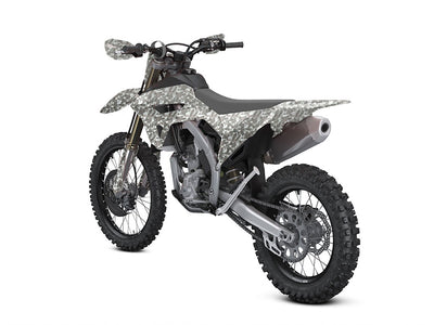 Rwraps Camouflage 3D Fractal Silver Dirt Bike Vinyl Wraps
