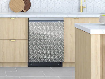 Rwraps™ Camouflage 3D Fractal Silver Custom Dishwasher Cover