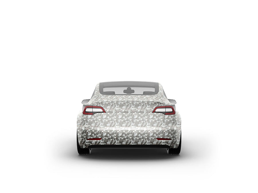 Rwraps Camouflage 3D Fractal Silver Car Vinyl Wraps