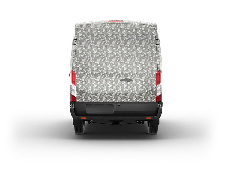 Rwraps Camouflage 3D Fractal Silver Van Vinyl Wraps