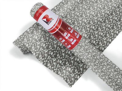 Rwraps Camouflage 3D Fractal Silver Travel Trailer Wrap Color Film