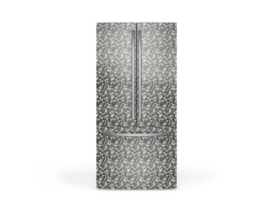 Rwraps Camouflage 3D Fractal Silver DIY Built-In Refrigerator Wraps
