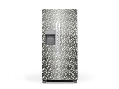 Rwraps™ Camouflage 3D Fractal Silver Refrigerator Wraps