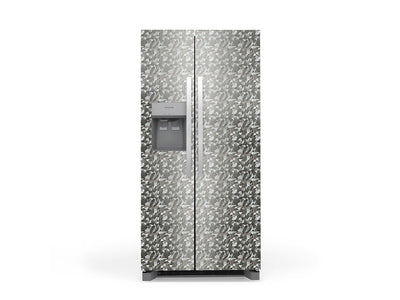 Rwraps™ Camouflage 3D Fractal Silver Refrigerator Wraps