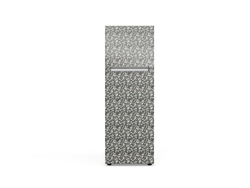 Rwraps Camouflage 3D Fractal Silver DIY Refrigerator Wraps
