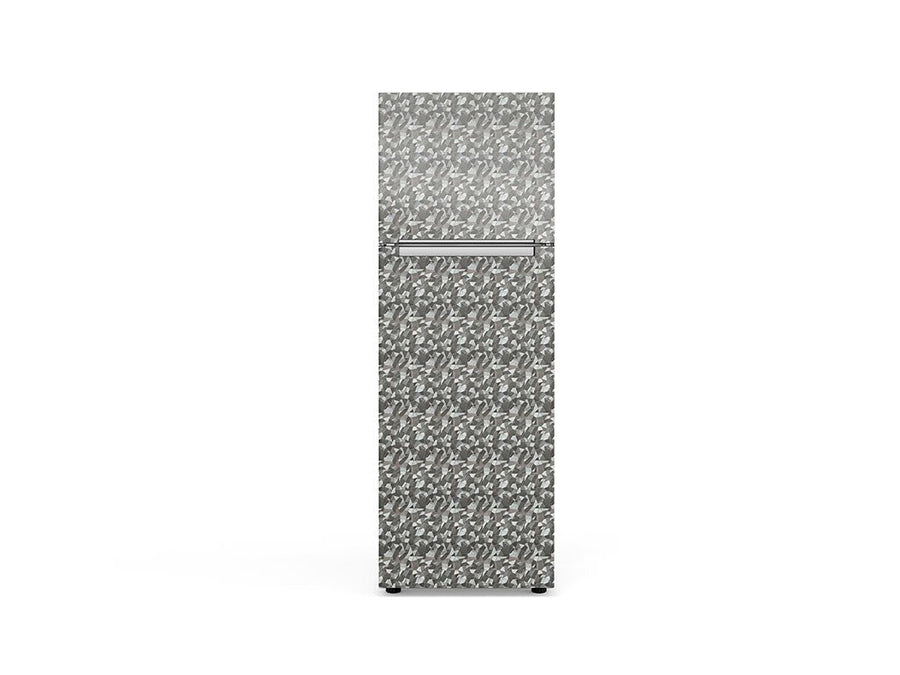 Rwraps Camouflage 3D Fractal Silver DIY Refrigerator Wraps