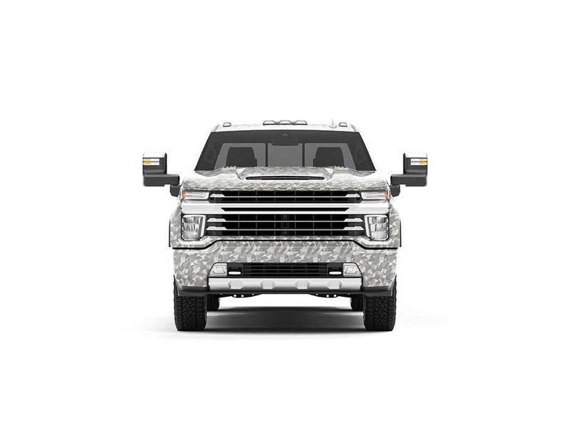 Rwraps Camouflage 3D Fractal Silver DIY Truck Wraps