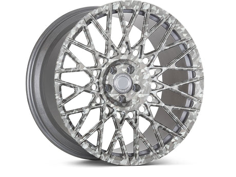 Rwraps™ Camouflage 3D Fractal Silver Vinyl Rim Wrap