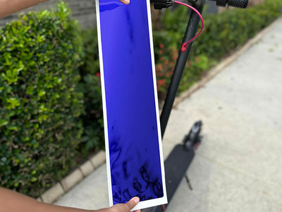 Rwraps Chrome Blue DIY Electric Scooter Wraps