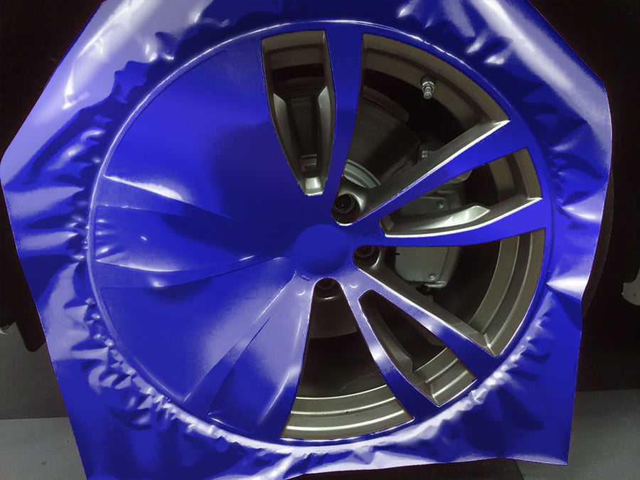 Rwraps Blue Chrome Rim Wrap Installation