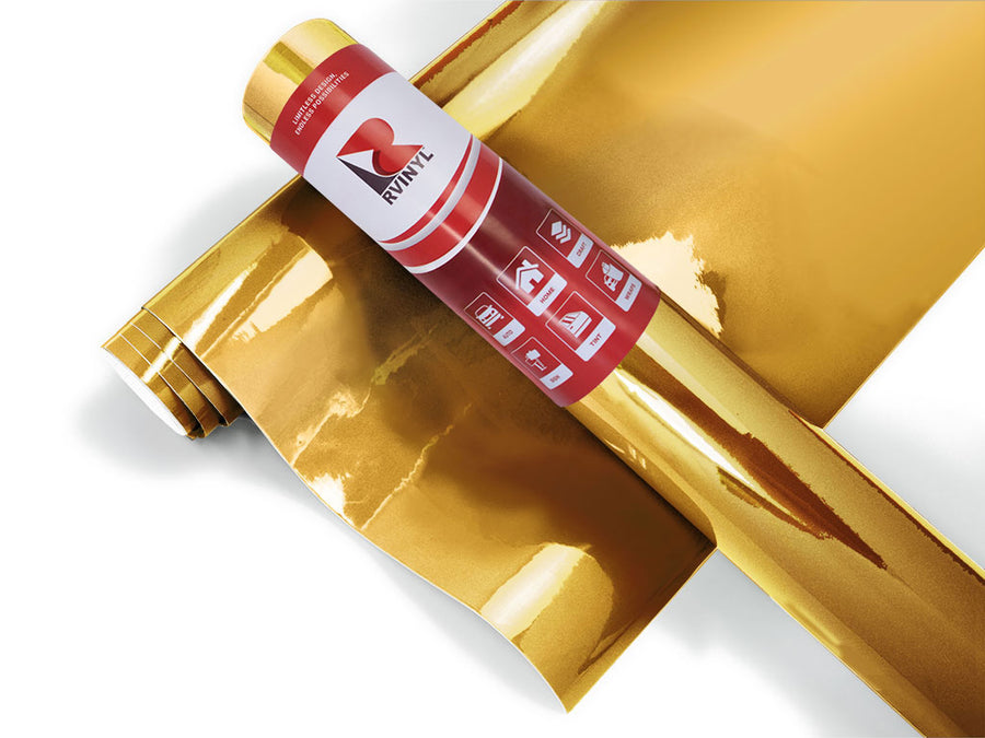 Rwraps Chrome Gold Van Wrap Color Film