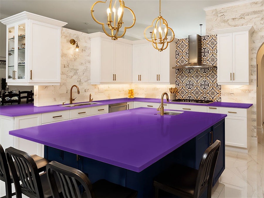 Rwraps Chrome Purple DIY Kitchen Counter Wraps